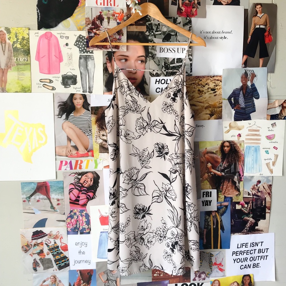 Free Press floral slip Dress